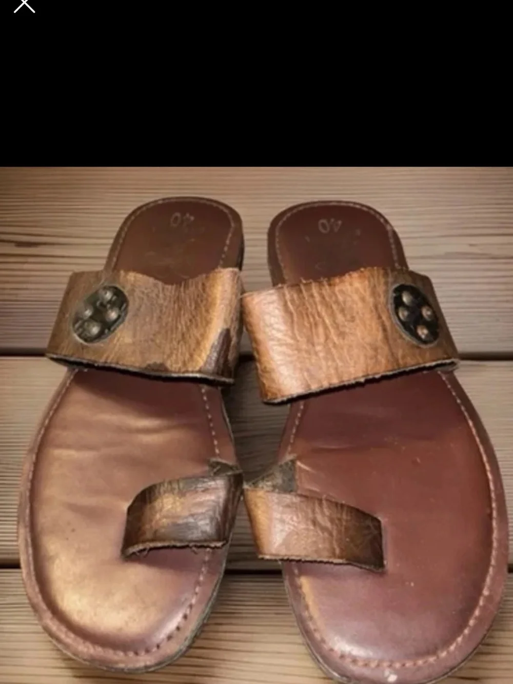 Ghanaian brand Heel The World (HTW) Handcrafted leather Sandals, Men’s size 7.5